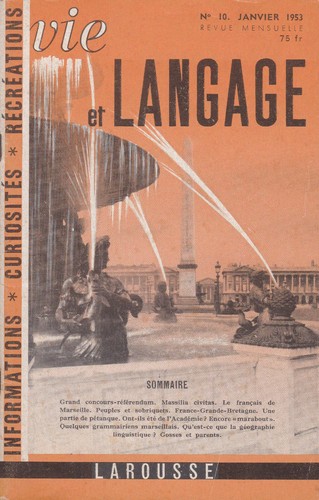 Vie langage revue - vie, et