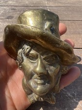 Vide Poche Mural Bronze Visage Homme XIX Eme