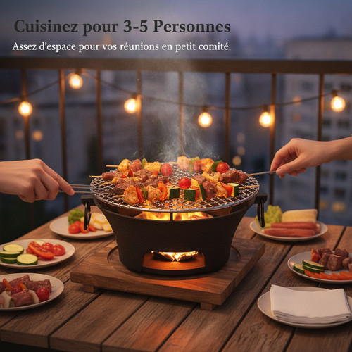 Barbecue charbon bois - de,