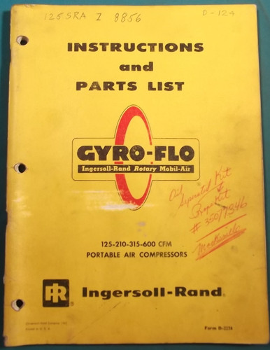 Ingersoll rand 125 210 - 125, 315