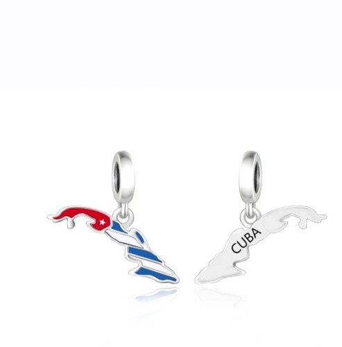 Cuba country map flag pendant - country,