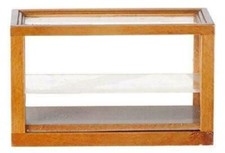 Vitrine De Magasin En Bois De Noyer Pour Poupées Avec Mobilier Miniature