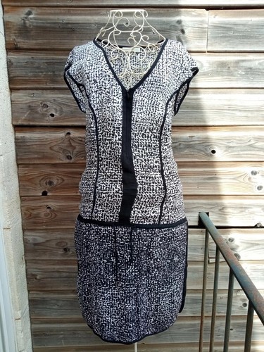 Robe manches courtes noire - , et