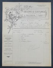 Facture 1928 ANGERS FAUCHEUX décor costume théâtre perruque illustrée 40