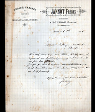 BOUSSAC (23) MOULIN à EAU / FARINE & GRAINS "JANNOT Freres Minotiers" en 1896