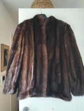 Veste blouson en fourrure Vison marron