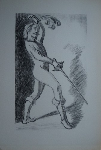 Lithographie escrimeur - , l'