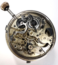 MOUVEMENT GOUSSET CHRONOGRAPHE ET REPETITION SONNERIE WATCH PART REPEATER POCKET