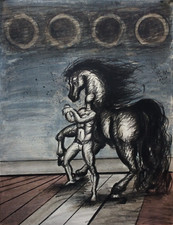 PRIKING Franz LE CHEVAL Lithographie Signée et Numérotée Edition Limitée 44/175