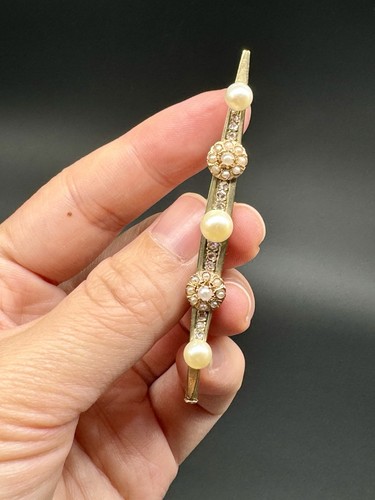 Broche ancienne diamant - or,
