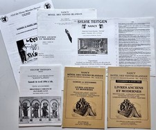 ?  LORRAINE - Lot de 6 listes-catalogues Livres anciens (M° Teitgen -Nancy)