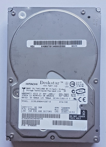 Disque dur ide - 82,3, go