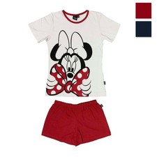 Pyjama Court Fille Disney MINNIE MOUSE Complet T-Shirt Et Shorts En Coton 3986