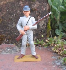 FIGURINE STARLUX GUERRE DE SECESSION / SOLDAT SUDISTE FUSIL EN MAINS