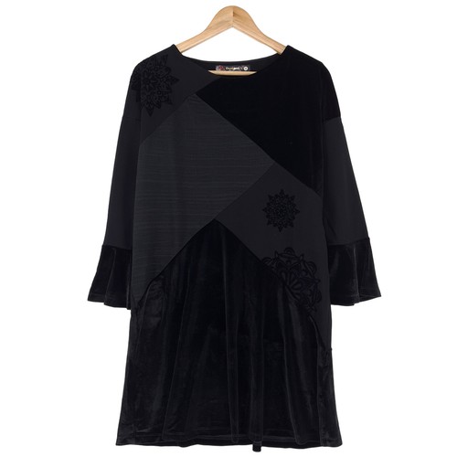 Robe droite desigual noire - desigual,