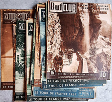 CYCLISME TOUR DE FRANCE 1947  LOT INTERESSANT DE 19 MIROIR SPRINT et BUT CLUB