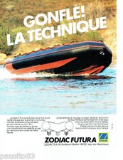 PUBLICITE ADVERTISING 016  1982  ZODIAC   bateau gonflable Mark III Futura