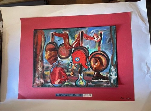 Art contemporain toile collage - contemporain,