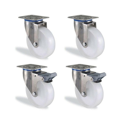 Lot roulettes pivotante - , et