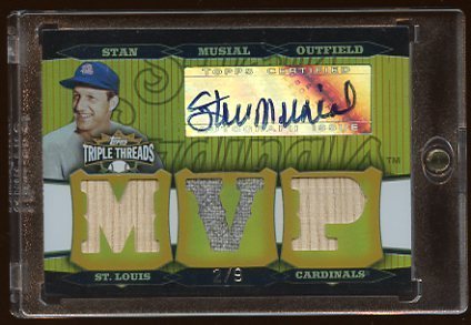 Stan musial 2006 topps auto - topps,