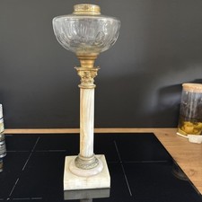 LAMPE PETROLE 19E MARBRE Pied