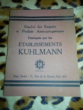 Etablissements KUHLMANN : Emploi des engrais et produits anticryptogamiques