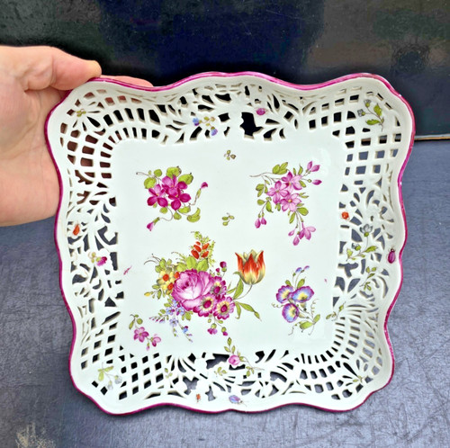 Meissen coupe carré ajouré - meissen,