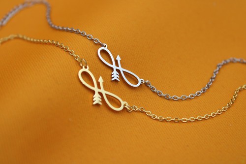 Bracelet flèche infini paire