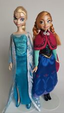 RARE Lot 2 Poupées Elsa & Anna Frozen Reine neiges Disney Mattel Signature Dolls