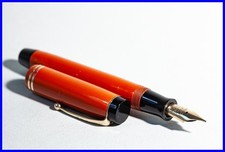 Parker Duofold Senior En Corail Rouge Avec M 14k Plume (Numéroté) Danemark