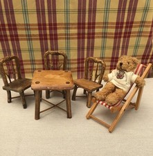 Meubles Maison De Poupée Ancienne Vintage En Véritable Bambou Vers 1950?