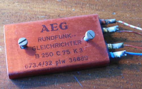Aeg rundfunk gleichrichter tsf - rundfunk-gleichrichter,