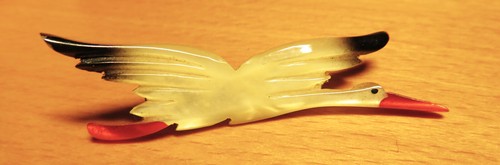 Broche ancienne cigogne - broche,