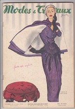 magazine Modes et Travaux  1952 novembre robe avec patron pour Françoise