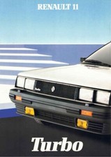 Catalogue brochure Renault 11 Turbo 1984 Suisse en français