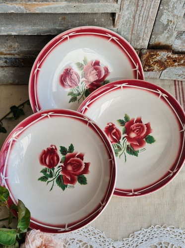 Anciennes assiettes creuses - 3,