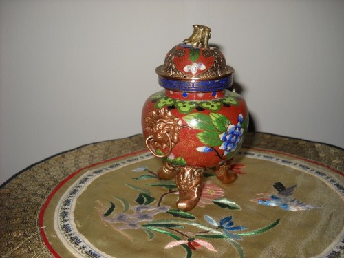 Cloisonne brule parfum bronze - cloisonne,