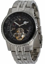 Trias Montre Automatique Aerostar Massif Bracelet en Acier Inox Militaire Hommes