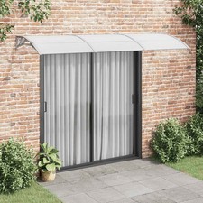 Auvent de Porte Abri Marquise Solaire Gris 300x75 cm Polycarbonate vidaXL