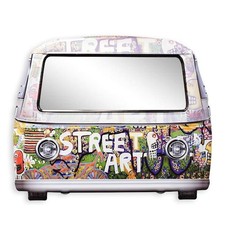 9932593 Miroir Murale Plaque Métallique Graffiti Voiture 60x50cm 2,3kg