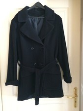 Manteau 3/4 lainage Bleu