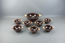 Ravissant service à dessert, salade fruit en céramique signé ACCOLAY, vintage.