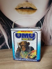 ANCIEN BARIL DE LESSIVE SINGE OMO TÔLE CRAPOTO BASTA BUANDERIE COLLECTION LINGE