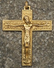 ANCIEN PENDENTIF CROIX METAL