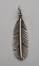 Pendentif Plume Vintage Argent