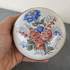 Boite a bijoux, Vide poche, Bonbonnière Porcelaine de Limoges, Fleurie.