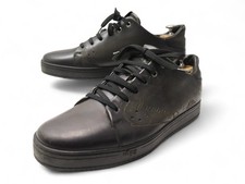 CHAUSSURES BERLUTI BASKETS 10.5 EN CUIR IMPRIME SCRITTO NOIRES SNEAKERS 1640€