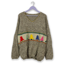 Pull Vintage Fait Main 100%