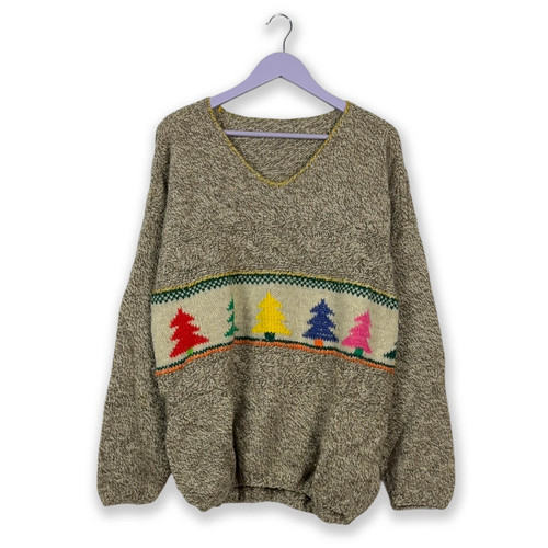 Pull vintage fait main 100 - pull, 100%