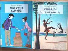 Lot De 2 Livres Vendredi Ou La Vie Sauvage Michel Tournier Mon Coeur Fait Bio